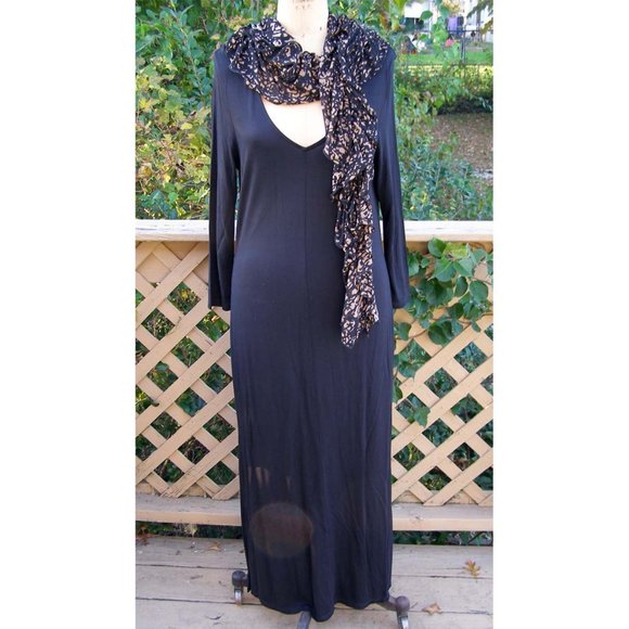 NEW Long sleeve Newport News Dress M 6-8 V-neck - Picture 1 of 9